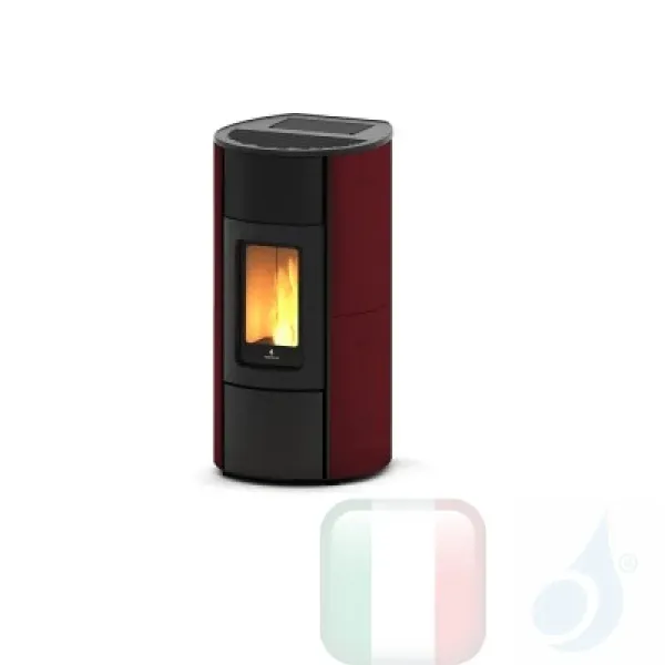 Stufa a Pellet Ravelli 8.3 kW Flexi 9 Dèco ceramica Bordeaux