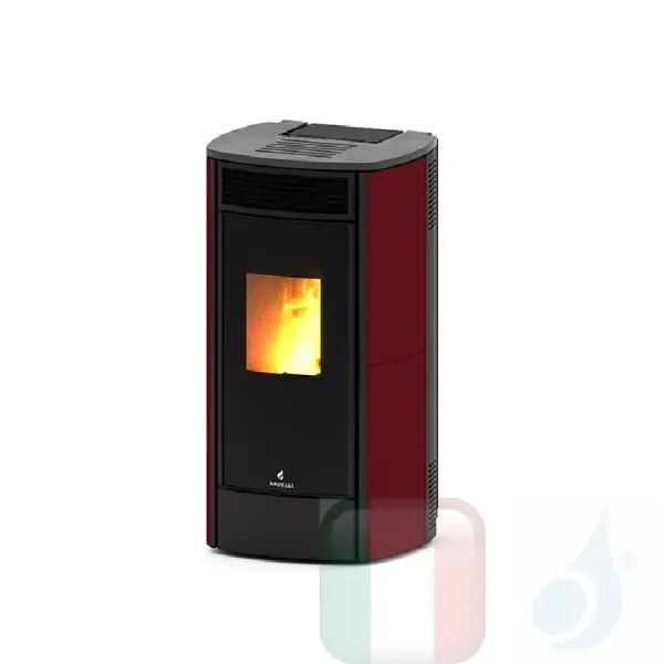 Stufa a Pellet Ravelli 10.8 kW SPHERE V Ceramica ceramica Bordeaux