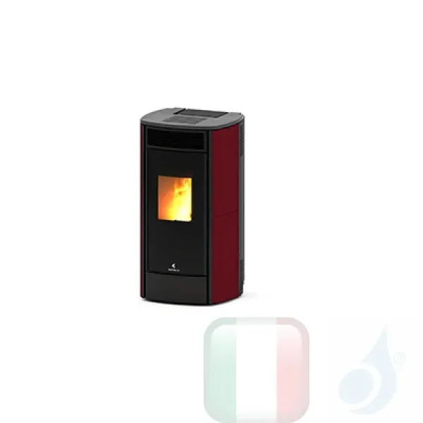 Stufa a Pellet Ravelli 10.8 kW SPHERE C Ceramica ceramica Bordeaux