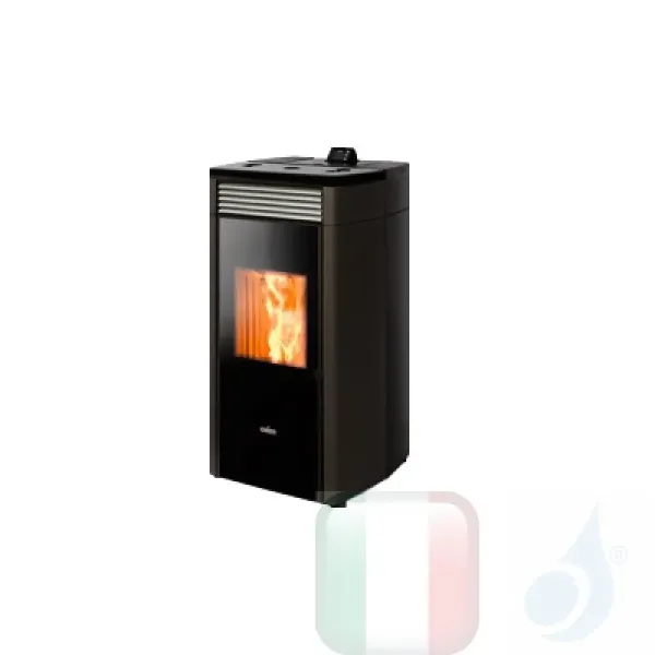 Termo Stufa a Pellet Ravelli 10 kW HRV 120 PLUS ceramica Nero