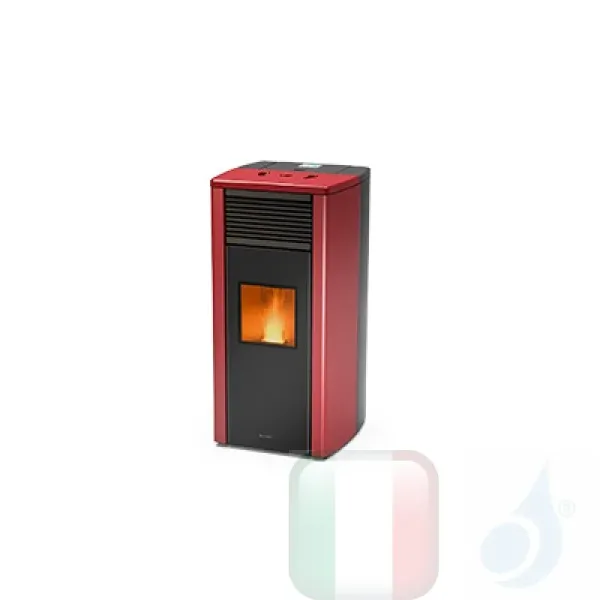 Termo Stufa a Pellet Ravelli 17.5 kW HRV 180 PLUS ceramica Bordeaux