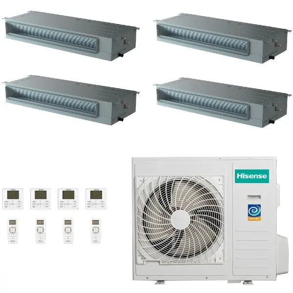 Climatizzatore Hisense Quadri Split 9+9+12+12 Canalizzato 4AMW105U4RAA