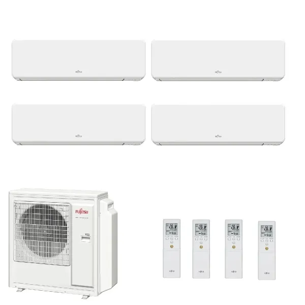 Fujitsu Quadri Split 7+7+9+12 KG WiFi AOYG30KBTA4 Bianco