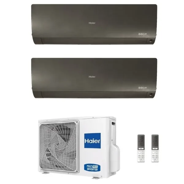 Condizionatore Haier Dual Split 7+9 Flexis Plus Nero 2U40S2SM1FA