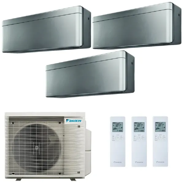 Condizionatore Daikin Trial Split 7+9+9 Stylish Argento 3MXM52A9