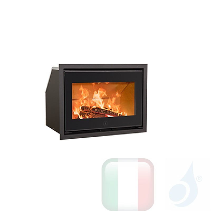 Inserto Camino a Legna Ravelli 6.5 kW CHRONOS vetro Nero